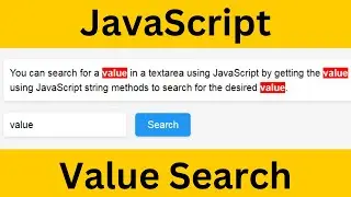 JavaScript - How to Search and Highlight a Value Inside a Text Using JavaScript