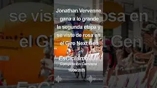 Jonathan Vervenne gana a lo grande la segunda etapa y se viste de rosa en el Giro Next Gen