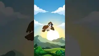 A little bird learning how to fly for the first time🐦#bird#viral #urdupoetry #cartoon #edm #funny