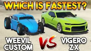 GTA 5 ONLINE : NEW WEEVIL CUSTOM VS NEW VIGERO ZX (WHICH IS FASTEST?)