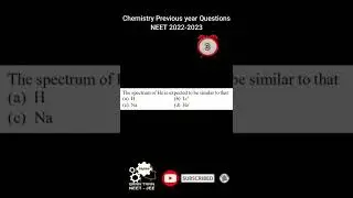 Neet Previous Year Question Chemistry ||  NEET 🎯 43 #short #shorts