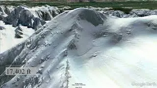 Mt Foraker | 3D Rendering | Google Earth