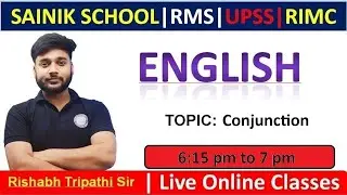 Conjunction |  ENGLISH  | RIMC Coaching| Sainik Institute Lucknow