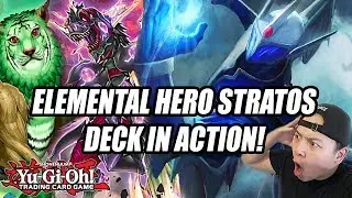 Yu-Gi-Oh! ELEMENTAL HERO STRATOS MASKED HERO DECK 2018 IN ACTION! + INSANE COMBO! (YGOPRO LIVE DUEL)