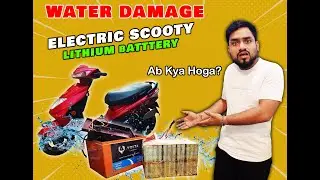 Water Damage Electric Scooter & Battery😮 #lithium #lithiumbattery #electricvehicle #trending