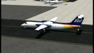 PSS Dash 8 Start Up, Taxi and Take Off