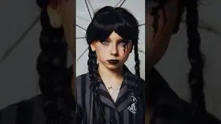 Alice and Wednesday Addams🎃 change costume for Halloween party