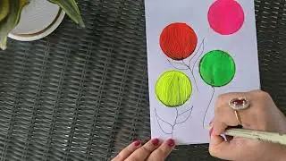 Boost Concentration Power #Fusion Doodle Art in a Colorful Circle #howtoimprove #trending #drawing