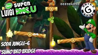 New Super Luigi U 🟩 Soda Jungle-6 | Sumo Bro Bridge 🪙🪙🪙 ALL Star Coins
