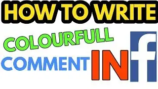 How to comment colored text in facebook