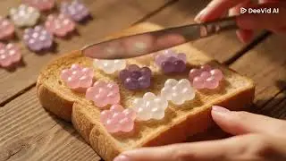 ASMR Fairy Petal Toast 🌸 | Aesthetic Food Video #asmrfoods   #foodaesthetic #shorts