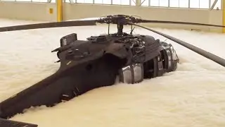 Эта пенная машина стоимостью 4 миллиона долларов может заполнить авиационные ангары  2 минуты!