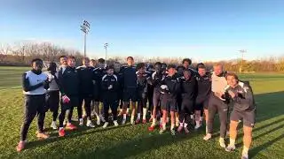 SU Men&rsquo;s soccer team singing Happy Birthday to Jude for his 17th! 