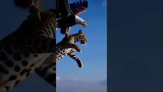 Eagle help Deer  🦌 Mother punishment to Tiger #deer #eagle #tiger #shorts