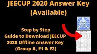 JEECUP 2020 Answer Key (Released) - How to Check JEECUP 2020 Offline Answer Key (Group A, E1 & E2)