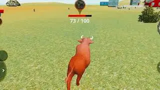 Angry Bull simulator fight with other animals||Amazing Teriojon Pollok 788M