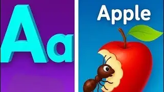 A for Apple 🍎 | Fun Learning ABC | Kids Cartoon Song, Nursery rhymes for baby, Toddler learn video 