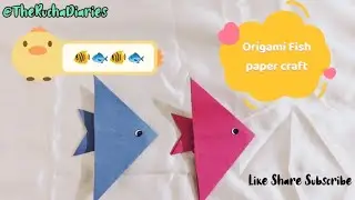 Origami Easy fish 🐠🐟 | Paper craft fish tutorial for beginners | Craft | DIY | crafting Hacks