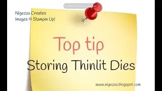 Storing Stampin Up Thinlit Dies