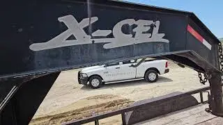 2010 XCel 32' Gooseneck Trailer &ndash; Slant Rear Deck w/ Flip-Over Loading Ramps