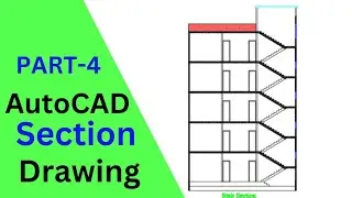 AutoCAD Stair Section Drawing Plan || AutoCAD Live Project Part 04 || AutoCAD Bangla Tutorial 2023