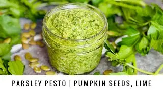 🇺🇸Italian Parsley Pesto | Pumpkin Seeds, Lime🌱🇫🇷Pesto au Persil | Graines de Courges, Citron Vert🍋&zwj;🟩
