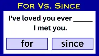 (For Vs. Since) Prepositions Quiz | Grammar Test | #grammartest
