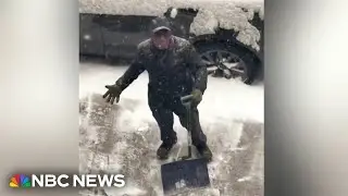 Al Roker shovels snow in massive winter storm&nbsp;
