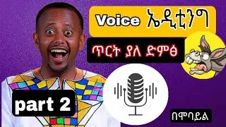 የቪዲዮ የድምጽ ጥራት ለመጨመር ቀላልና ፈጣን መንገድ || Sound Editing with capcut 2024|