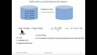 Avance de una reacción química. Definición y propiedades.