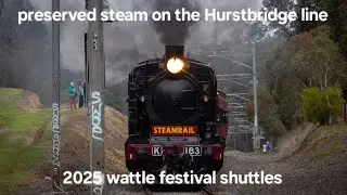 preserved steam on the Hurstbridge line: 2025 wattle festival shuttles