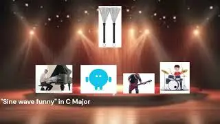 Sine Wave Funny in C Major (Low Quality Visualiser)