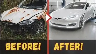 Asmr Car Restoration! Full Restoration of a Tesla Model X Performance  from Disrepair to Looking New