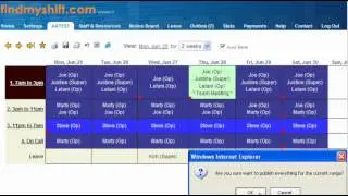 FindMyShift.com - The best Ajax Dynamic Rostering program I have tested...