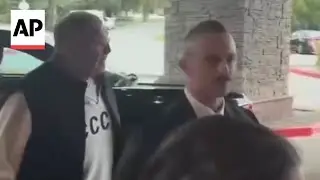 Russia FM Sergey Lavrov appears to arrive in Alaska with 'CCCP' sweater