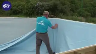 Montaje de una piscina de madera ovalada Gre