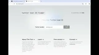 How to find Twitter User ID..  