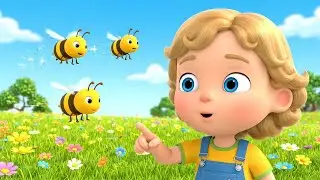 Five Busy Bees Racing Home 🐝 | Nursery Rhymes for Kids & Baby Songs