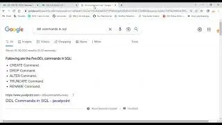 Data Definition Language in SQL IN TAMIL