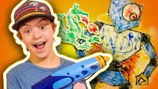Dragons & Exploding Robots! Marker Airbrush Art Day!