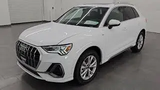 2024 AUDI Q3 PREMIUM S LINE QUATTRO AWD IN ARKONA WHITE 4K WALKAROUND 15688Z