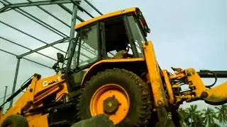 Jcb Backhoe Loader 3dx Filling Mud in House Construction - Jcb Backhoe Digging for House Making
