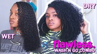 Wash N Go COMBO с использованием несмываемого кондиционера для волос Emerge Haircare и НОВОГО геля Wetline Xtreme