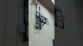 electric upfold wall mounted basketball goals #backboard #basketball