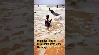 mushgrave Donda SA swim in at Durban South beach Miami Florida 🇿🇦#trending #football #musicgenre #dj
