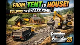 FS25 Gold Mining Progression &ndash; From Tent to House to Thriving Mining Settlement.