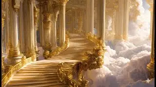 Ascension to Heaven  The Golden Staircase & Majestic Palace Above the Clouds 4K Fantasy