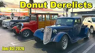 Classic Car Show Donut Derelicts (Jan/03/2026) Huntington Beach, California