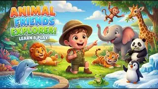 First Words for Baby: 30 Wild Animals 🐯 | Learn Names & Sounds | Preschool Learning