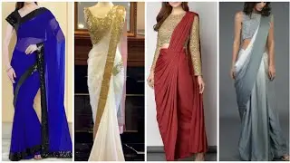 sequin blouse for sari/sequin blouse with plain saree/Shimmer blausee designs